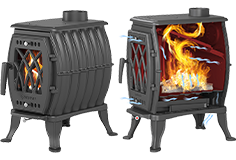 Печи-камины чугунные отопительные Везувий BX