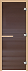Дверь банная DoorWood стекло гарфитовое матовое