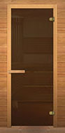 Банная дверь из стекла DoorWood стекло бронзовое 6мм